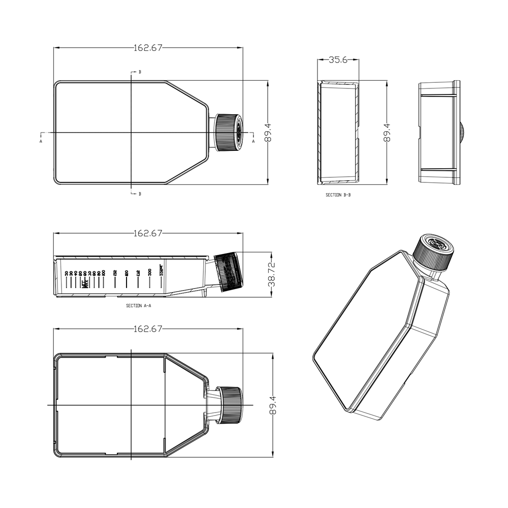 Cell Culture Flask-T75 (Vented, TC Treated, Individually Wrapped)
