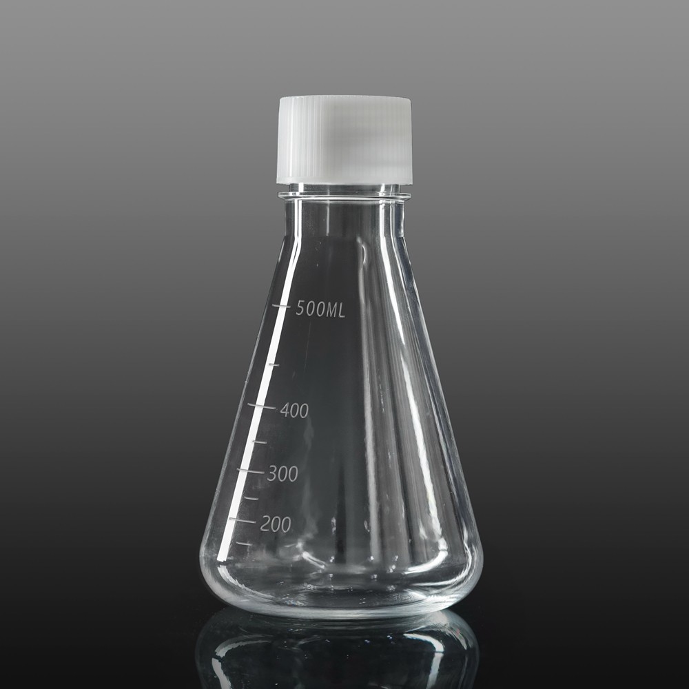 500mL PC Erlenmeyer Flask (Vented,Conical Flask,RNase & DNase Free,Sterile)